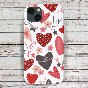 Liebe und Herz in Rosa und Blau Case-Mate iPhone Hülle