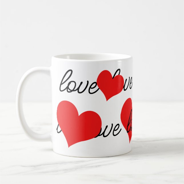 Liebe und Herz Kaffeetasse (Links)