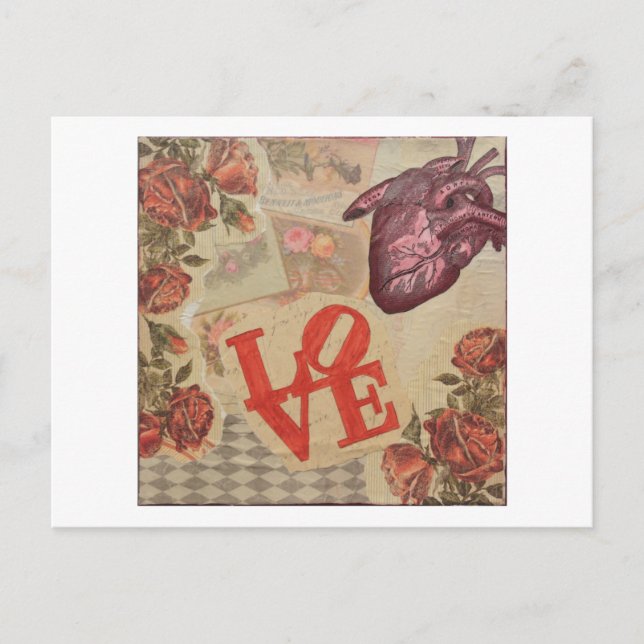 Liebe und Herz Postkarte (Vorderseite)