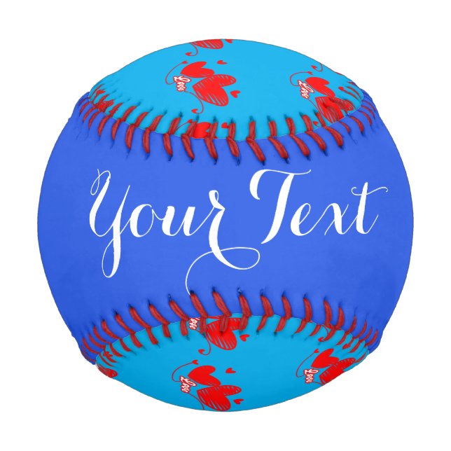 Liebe und Herz romantisches Design Baseball (Rückseite)