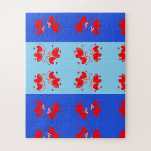 Liebe und Herz romantisches Design Puzzle