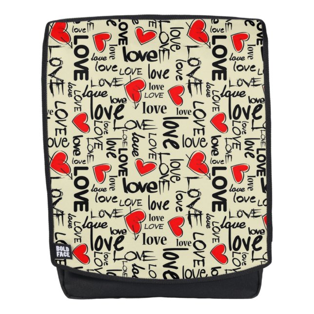 Liebe und Herzen Rucksack (Vorderseite)