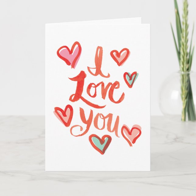 Liebe und Herzensjubiläum Karte (Vorderseite)