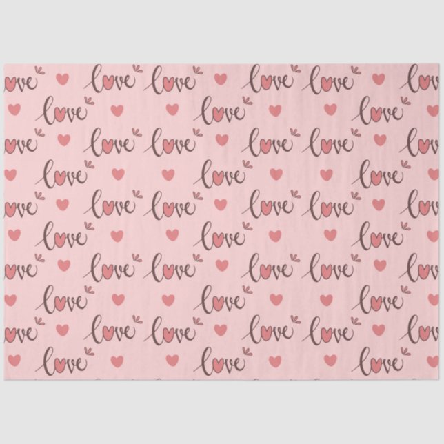 Liebe- und Herzzettel Seidenpapier (Vorderseite)