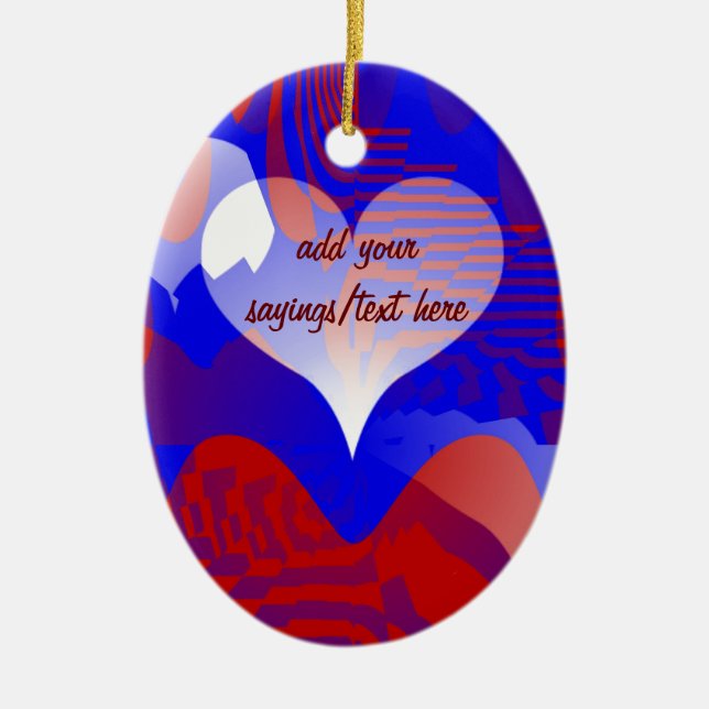Liebe und Hoffnung Keramik Ornament (Vorne)