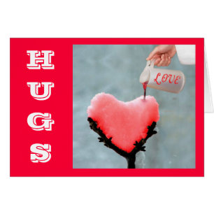 Liebe- und Huggcard ausschütten