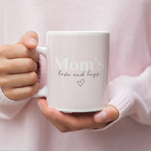 Liebe und Hugs der Mama   Elegant Pastel Pink Kaffeetasse