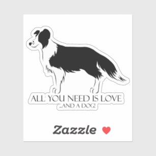 Liebe und Hund Aufkleber