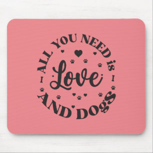 "Liebe und Hunde" Thema Mousepad