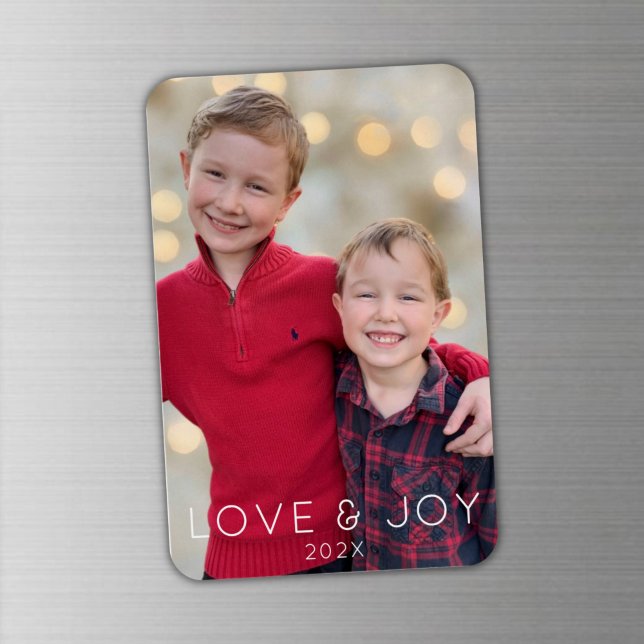 Liebe und Joy Kids Foto Weihnachtsmagnet Magnet (Von Creator hochgeladen)