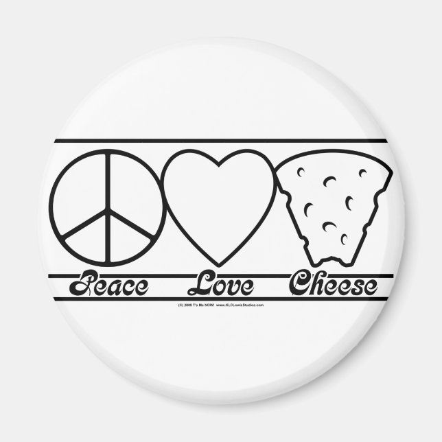Liebe und Käse Magnet (Vorne)