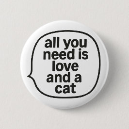 Liebe und Katze Button