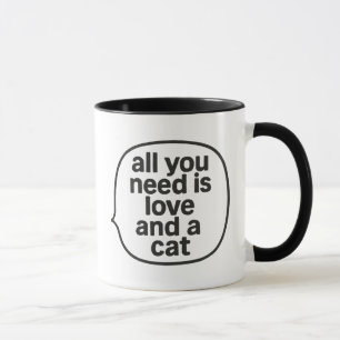 Liebe und Katze Tasse