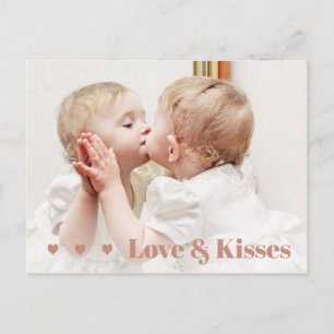 Liebe und Kisses Foto Valentine Postkarte