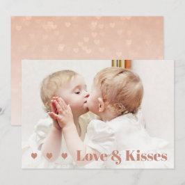 Liebe und Kisses Niedliches Foto Valentine Karte
