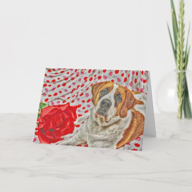 Liebe und Küsse Karte (Vorderseite)