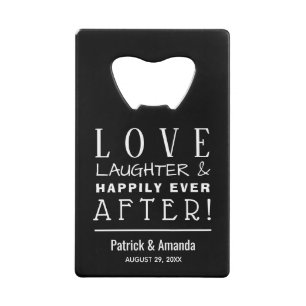 Liebe und Lacher Black Wedding Geldbeutel Flaschenöffner