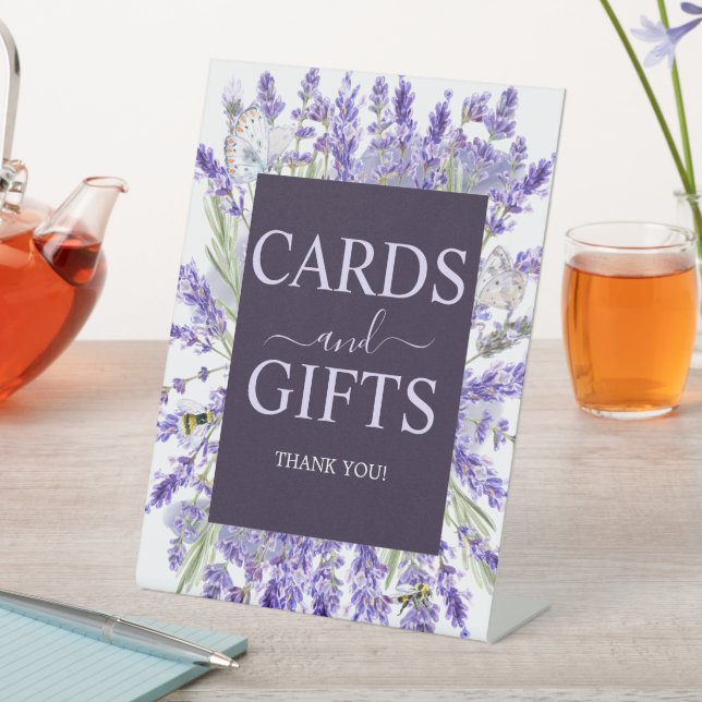 Liebe und Lavendel | Elegante Blumenkarten & Gesch Sockelschild (In Situ)