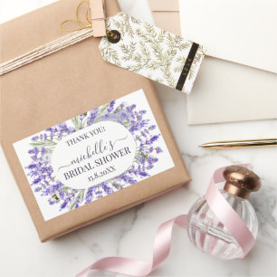 Liebe und Lavendel Elegante Florale Dankeschön-G Rechteckiger Aufkleber