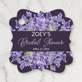 Liebe und Lavendel | Elegantes florales Brautparty Geschenkanhänger