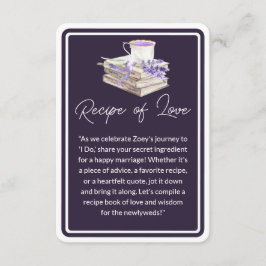 Liebe und Lavendel | Rezept für Liebe Begleitkarte