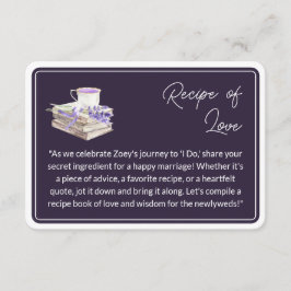 Liebe und Lavendel | Rezept für Liebe Begleitkarte