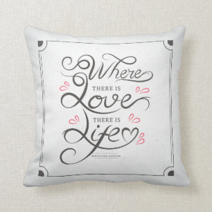Liebe und Leben, die Zitat Throw-Kissen Kissen