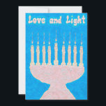 Liebe und leichte Hanukkah-Urlaubskarte Feiertagskarte<br><div class="desc">Senden Sie Liebe und Licht an all Ihre jüdischen Freunde und Verwandten in dieser Hanukka-Saison.</div>