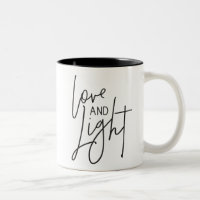 LIEBE UND LICHT beschriftete moderne Chichand
