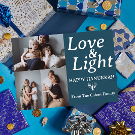 Liebe und Licht | Collage aus Hanukkah-Foto Feiertagskarte
