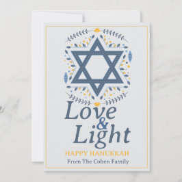 Liebe und Licht | Collage aus Hanukkah-Foto Feiertagskarte