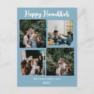 Liebe und Licht Collage aus Hanukkah-Foto Feiertagspostkarte