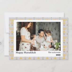 Liebe und Licht   Einfaches Hanukkah-Foto Feiertagskarte