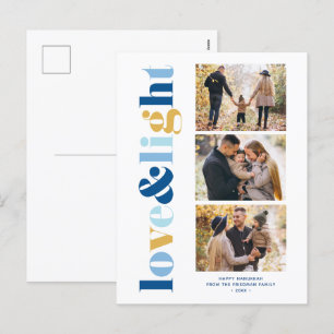 "Liebe und Licht" Galerie 3 Foto Hanukkah Feiertagspostkarte