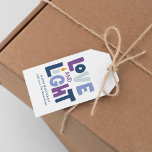 "Liebe und Licht" Hanukkah-Etikett Geschenkanhänger<br><div class="desc">"Liebe und Licht" Hanukkah Design.</div>
