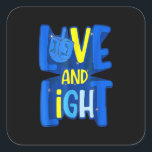 Liebe und Licht Hanukkah Menorah Chanukah jüdische Quadratischer Aufkleber<br><div class="desc">Dies ist ein großartiges Geschenk für Ihre Familie,  Freunde während der Hanukah-Urlaub. Sie werden sich freuen,  dieses Geschenk von Ihnen während des Hanukkah-Urlaubs zu erhalten.</div>