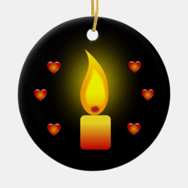 "Liebe und Licht" Keramikornament (Vorne)