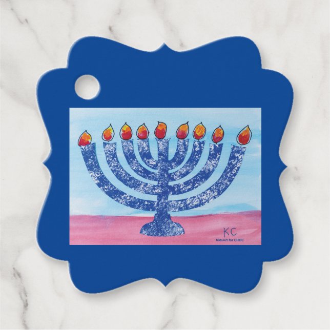 Liebe und Licht - Kinder Kunst für das CHOC Geschenkanhänger (Vorderseite)