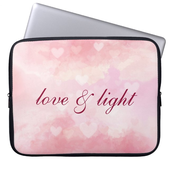 Liebe und Licht Laptopschutzhülle (Vorderseite)