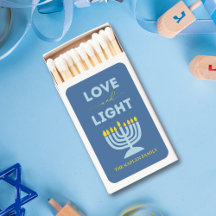 "Liebe und Licht" Menorah Personalisiert Hanukkah