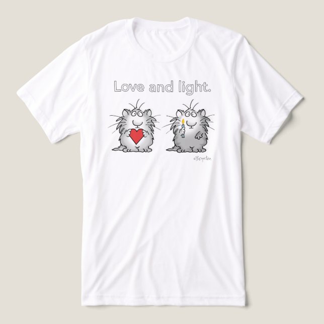 LIEBE UND LICHT von Sandra Boynton Tri-Blend Shirt (Design Vorderseite)