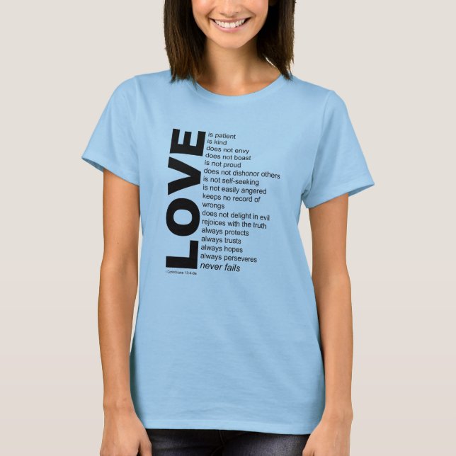 Liebe und Liebe Gedreht T-Shirt (Vorderseite)