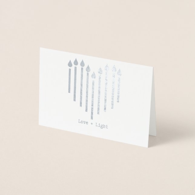 Liebe und Light Chanukah Card Folienkarte (Vorderseite)