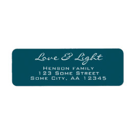 Liebe und Light Script Blue Green Weihnachtsadress