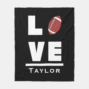 Liebe und Live American Football Sports Fan Fleecedecke