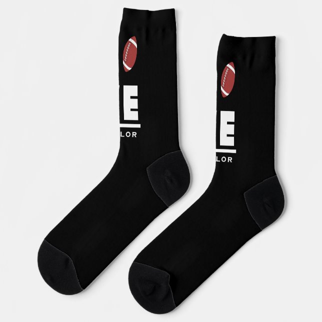 Liebe und Live American Football Sports Fan Socken (Linkes Detail)