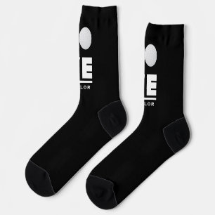 Liebe und Live-Golf-Fan Individuelle Name Socken