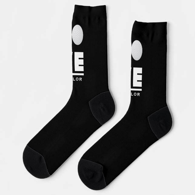 Liebe und Live-Golf-Fan Individuelle Name Socken (Linkes Detail)