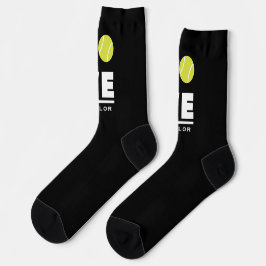 Liebe und Live Tennis Sportfächer Individuelle Nam Socken