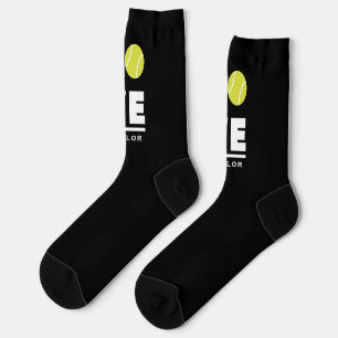 Liebe und Live Tennis Sportfächer Individuelle Nam Socken